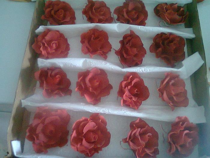                          " Gum Paste Roses: