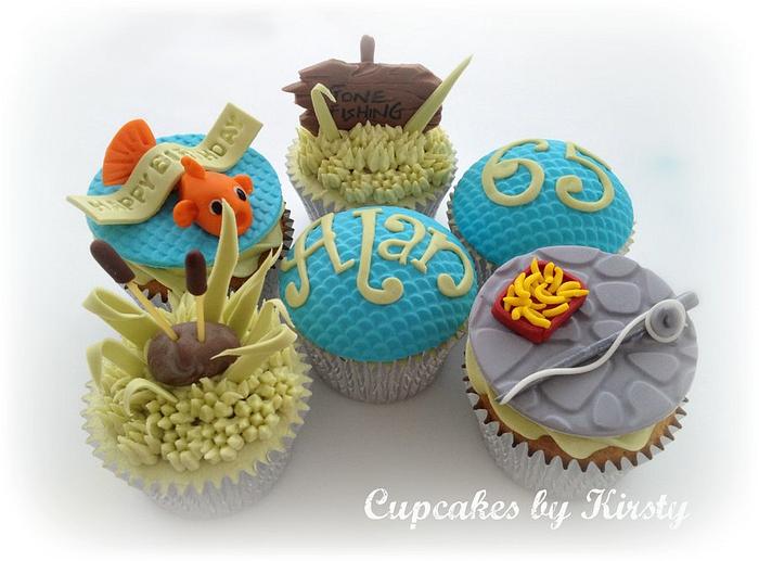 Fishing cupcakes - Decorated Cake by Kirsty - CakesDecor