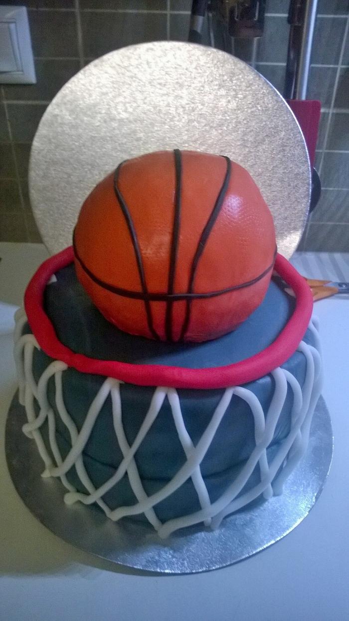 Basketball Cake Decorated Cake By Evisdreamcakes Cakesdecor 