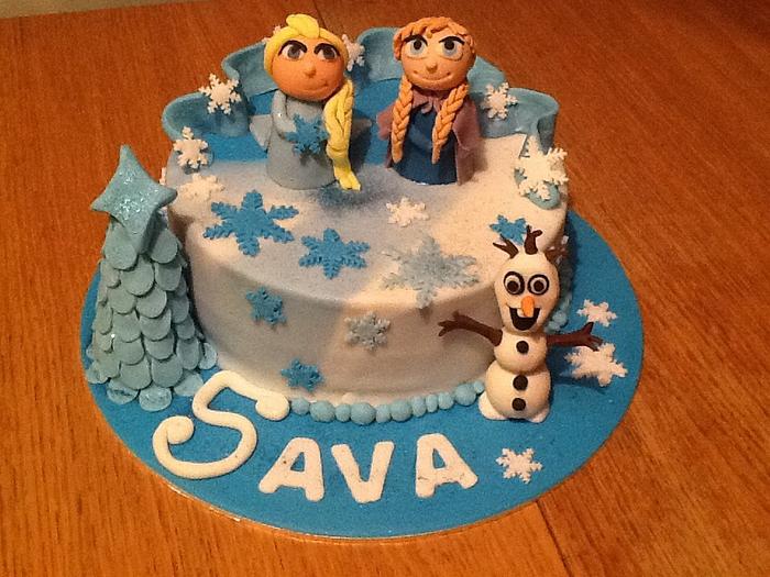 Frozen disney cake