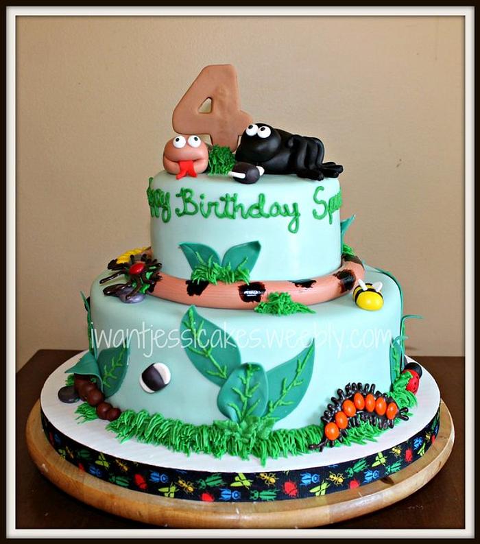 Bugs & snake cake