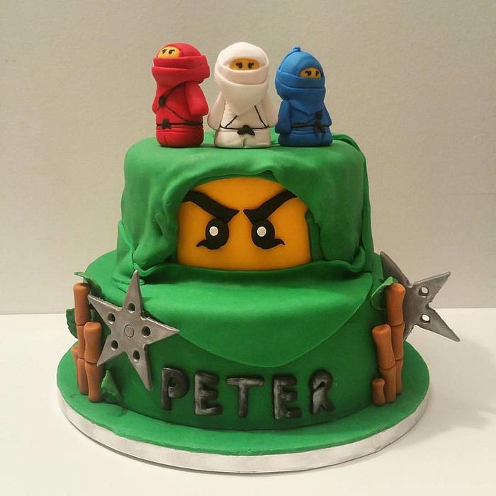 Lego Ninjago theme birthday cake