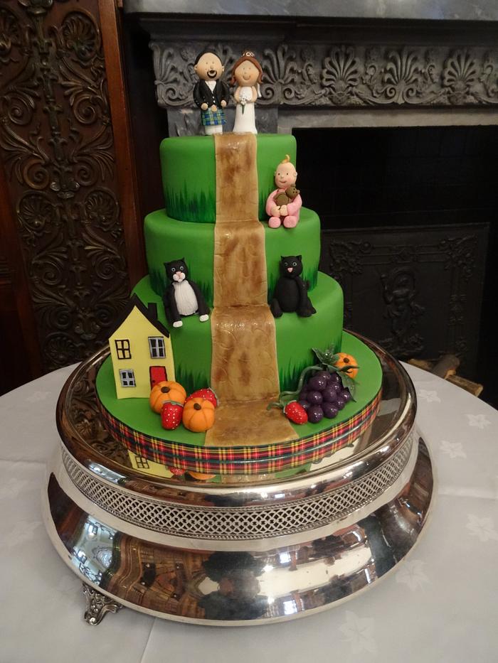 The green wedding cake