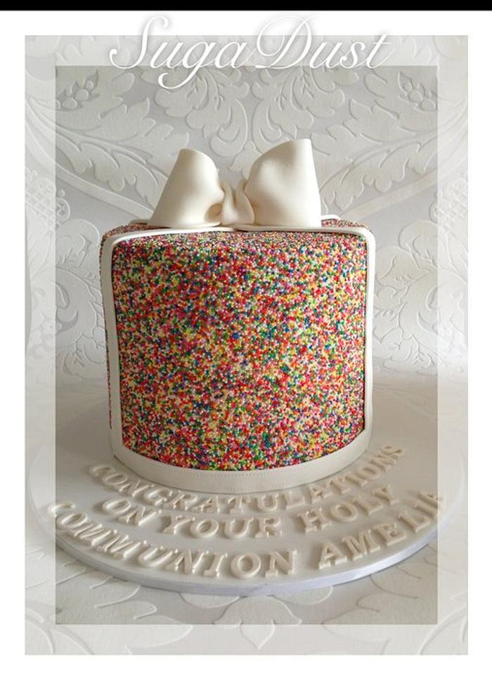 Sprinkles Communion Cake 