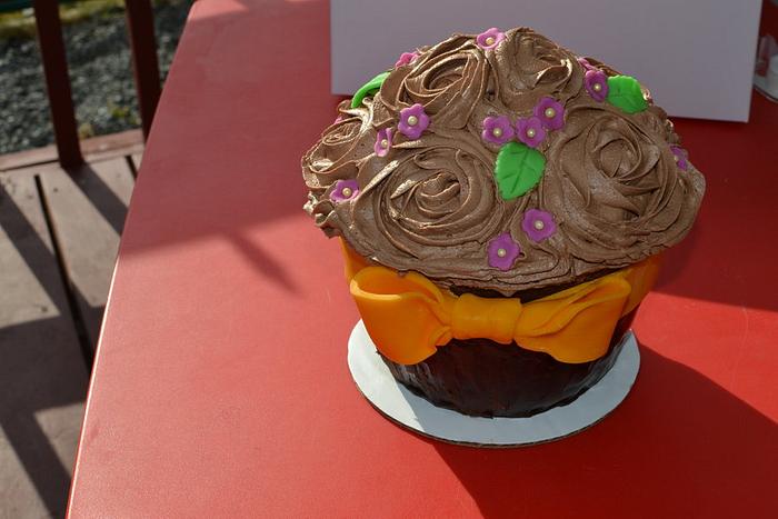 Giant Chocolate Cupcake