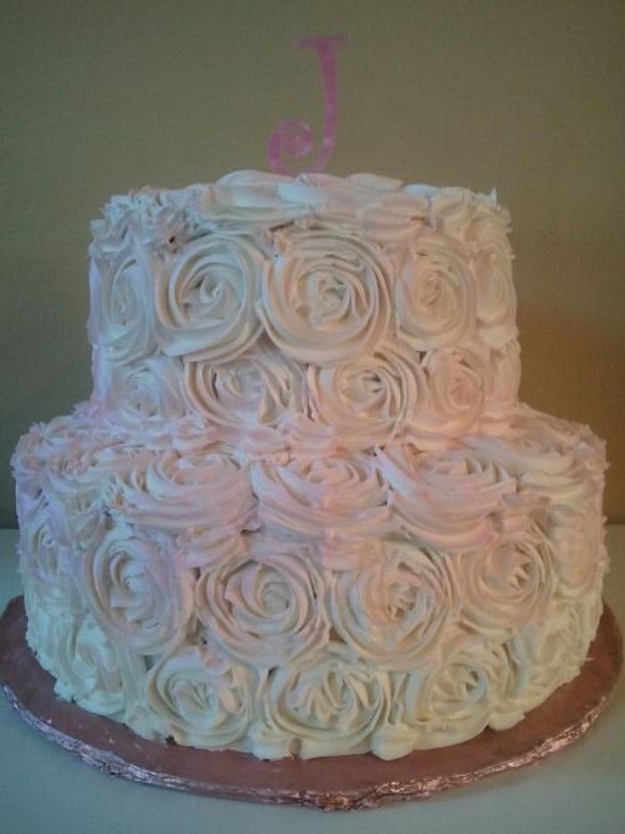 Rosette Birthday Cake