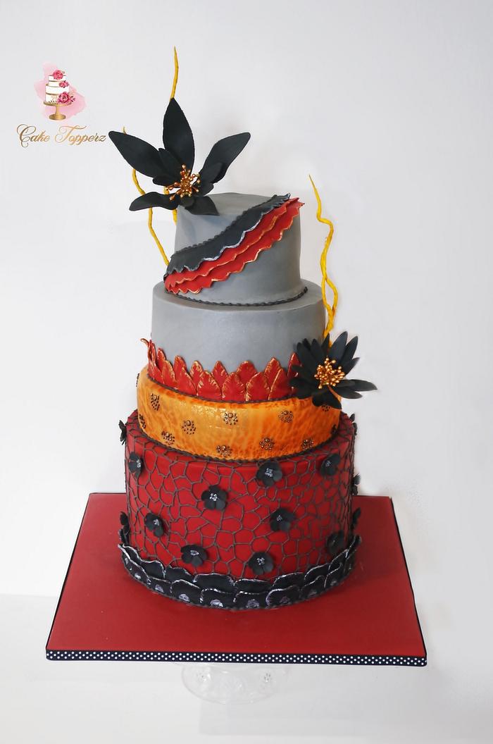 Pashtun dress cake design