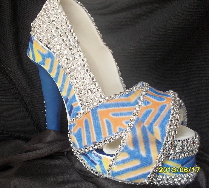 Handcrafted bling shoe