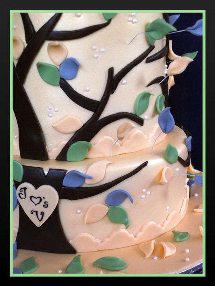 Tree Engagement cake