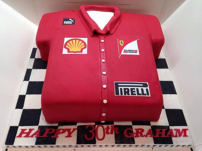 Ferrari Shirt cake