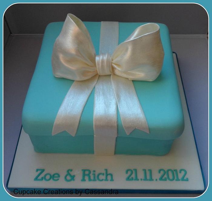 Tiffany Style box Cake