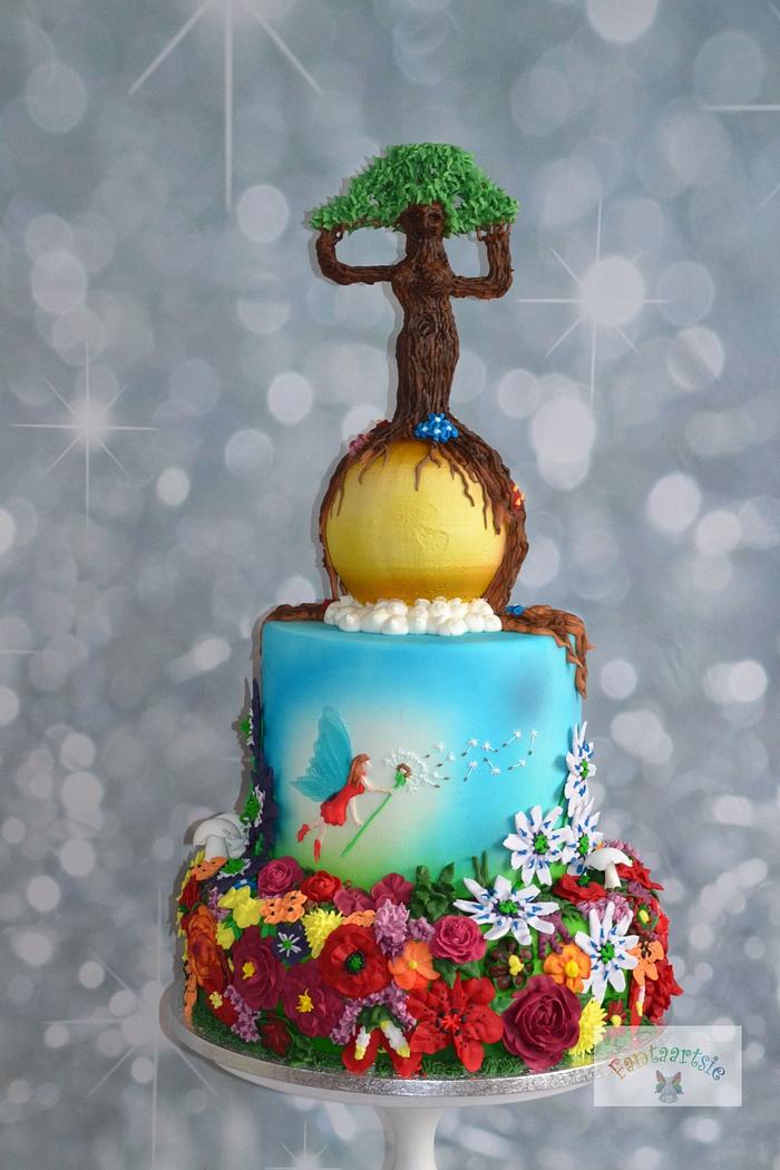 fantasy flower cake