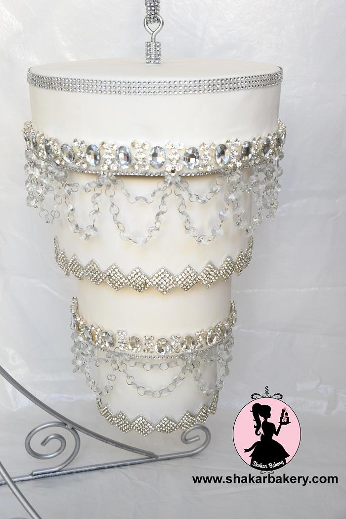 Crystal Chandelier Wedding Cake