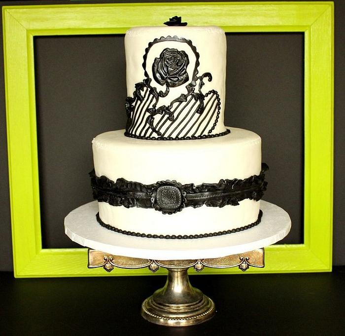 Old Hollywood Glamour Themed Cake