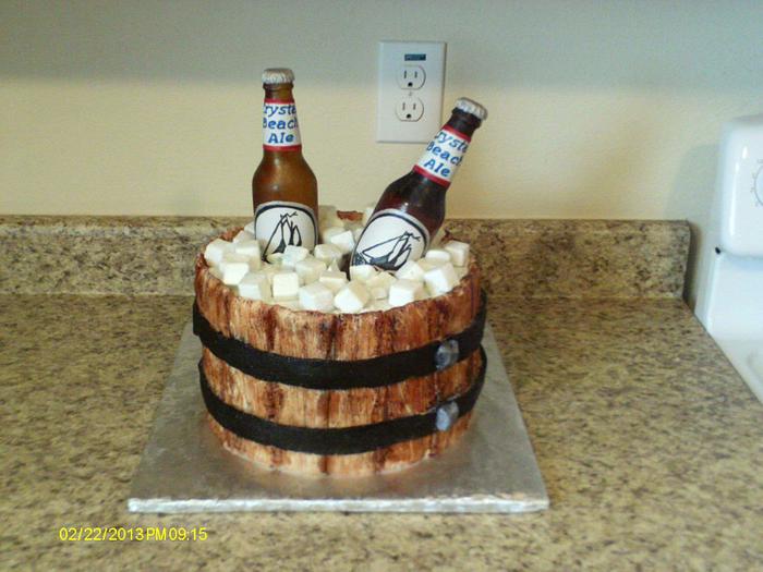 isomalt beer bottle cake