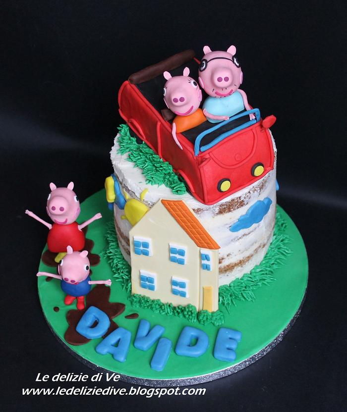 PEPPA PIG NAKED CAKE