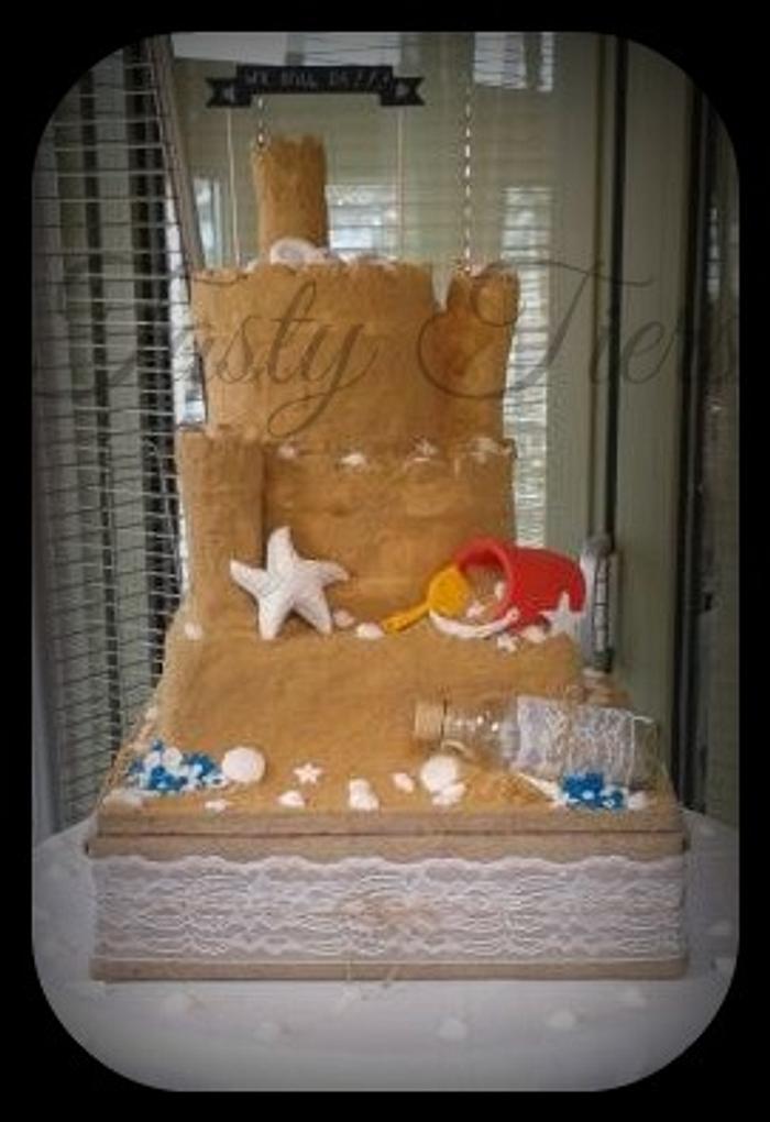 sandcastle cake...my first wedding cake
