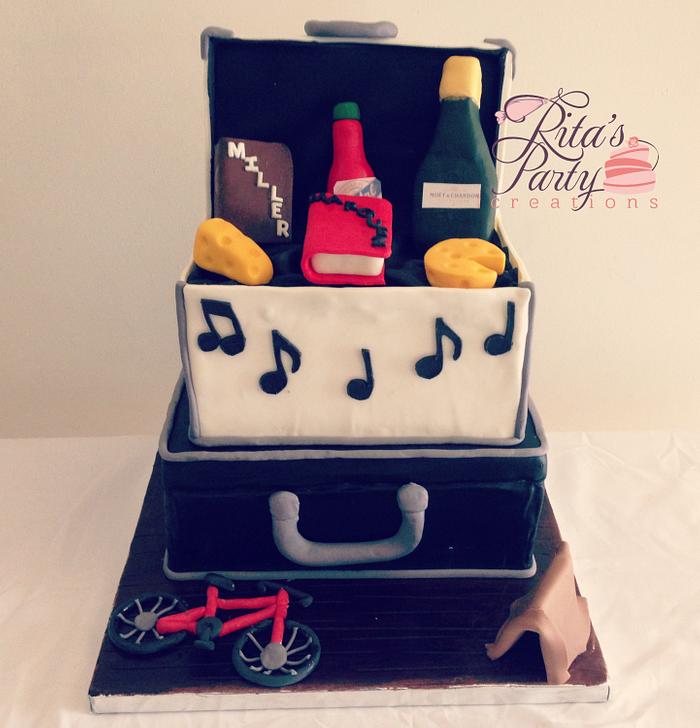 Groom Suitcase Cake 