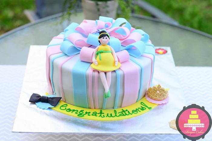 Pregger Mommy on Gender Reveal Cake
