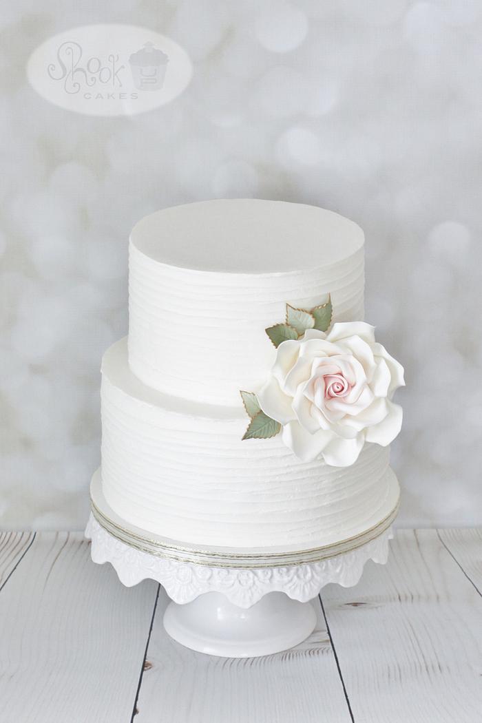 Rustic Buttercream Wedding Cake!