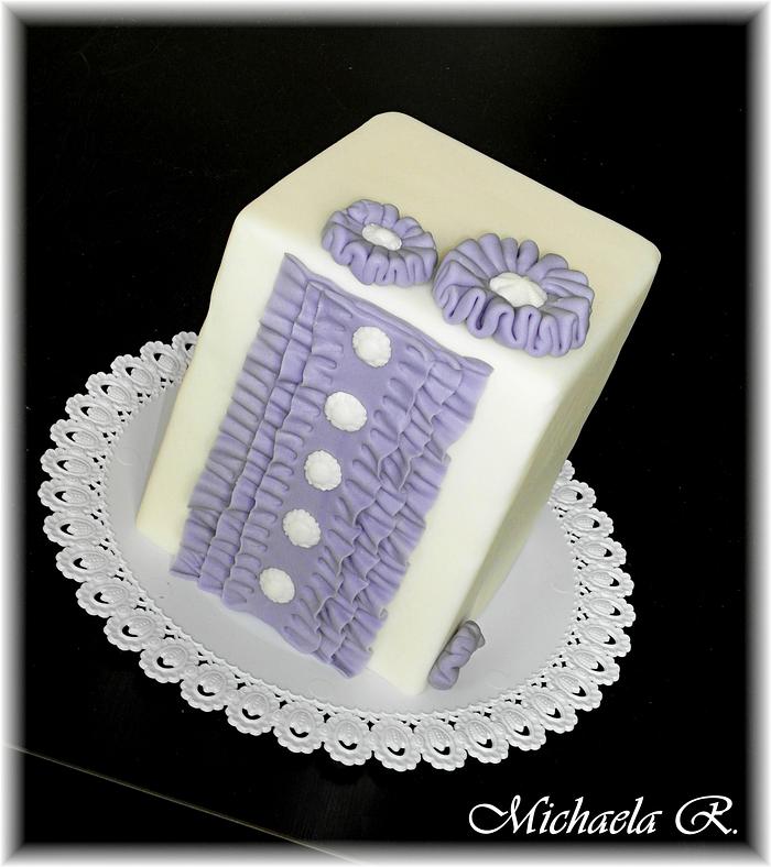 White - violet cake