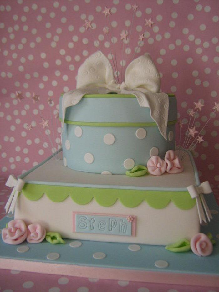 gift box birthday cake