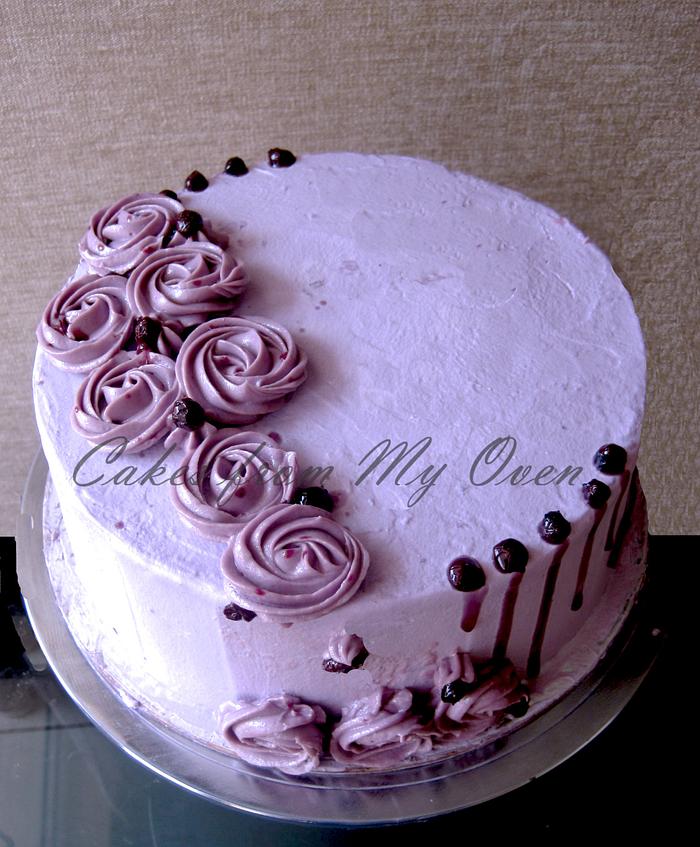 Berry Berry Blueberry - Perfect White Blueberry Cake with Maple Frosting!