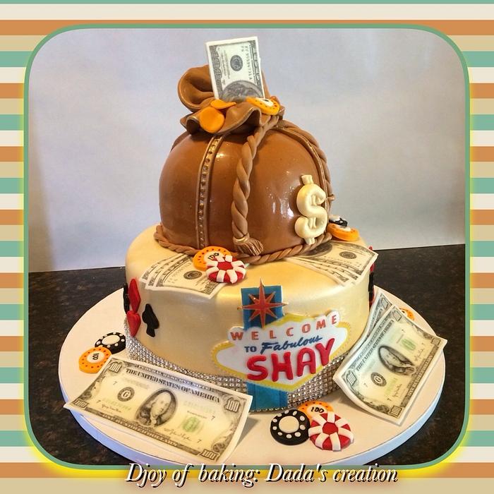 Vegas birthday/graduation cake