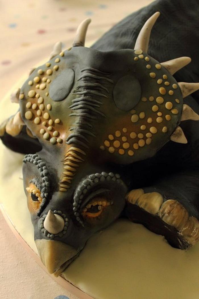 Sculpted Dinosaur cake