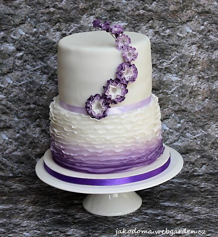 Wedding Violet Cake