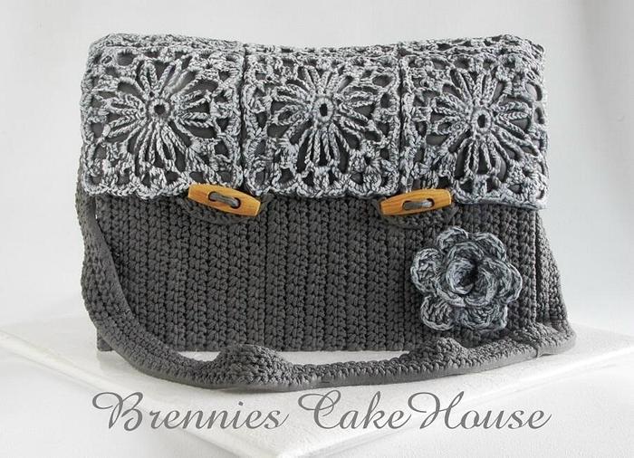 crochetted bohemian bag