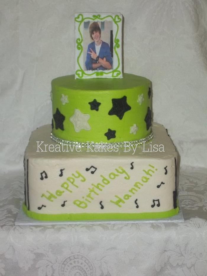 Bieber Fever birthday cake