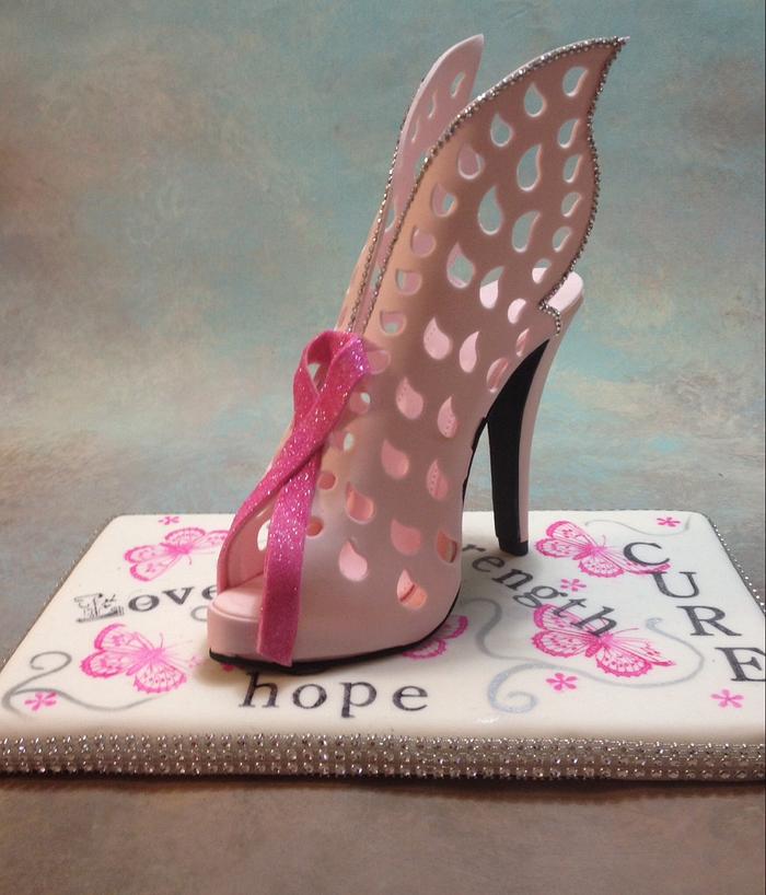 Breast cancer awareness shoe