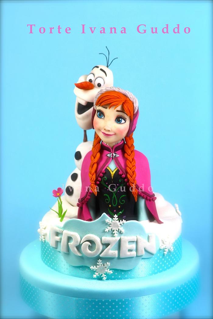 Frozen -Anna and Olaf- cake