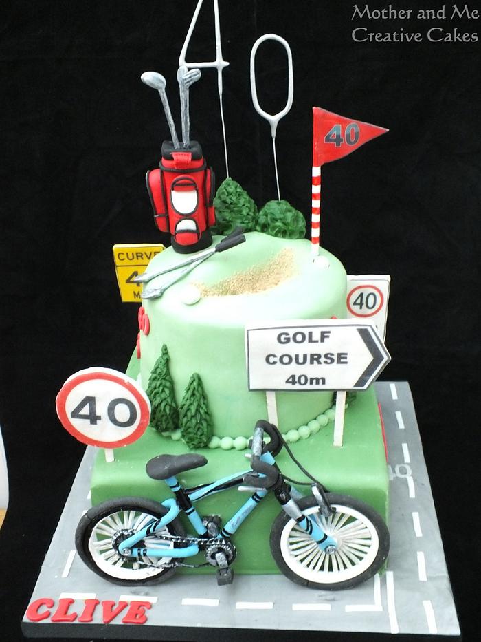 Cycling and Golf Cake