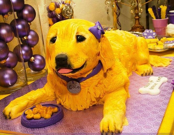 Golden Retriever Puppy Cake