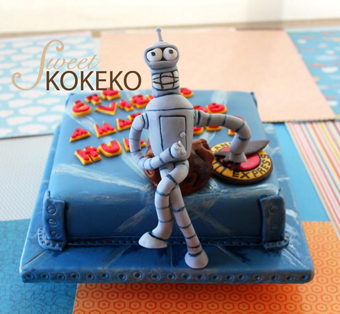 Futurama Bender Cake - Decorated Cake by SweetKOKEKO by - CakesDecor