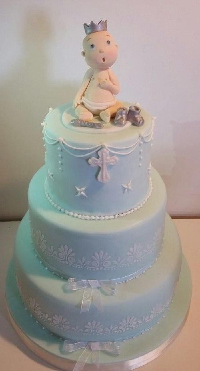 elegant christening cake 