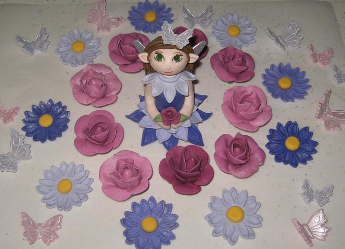 Flower Fairy cake topper