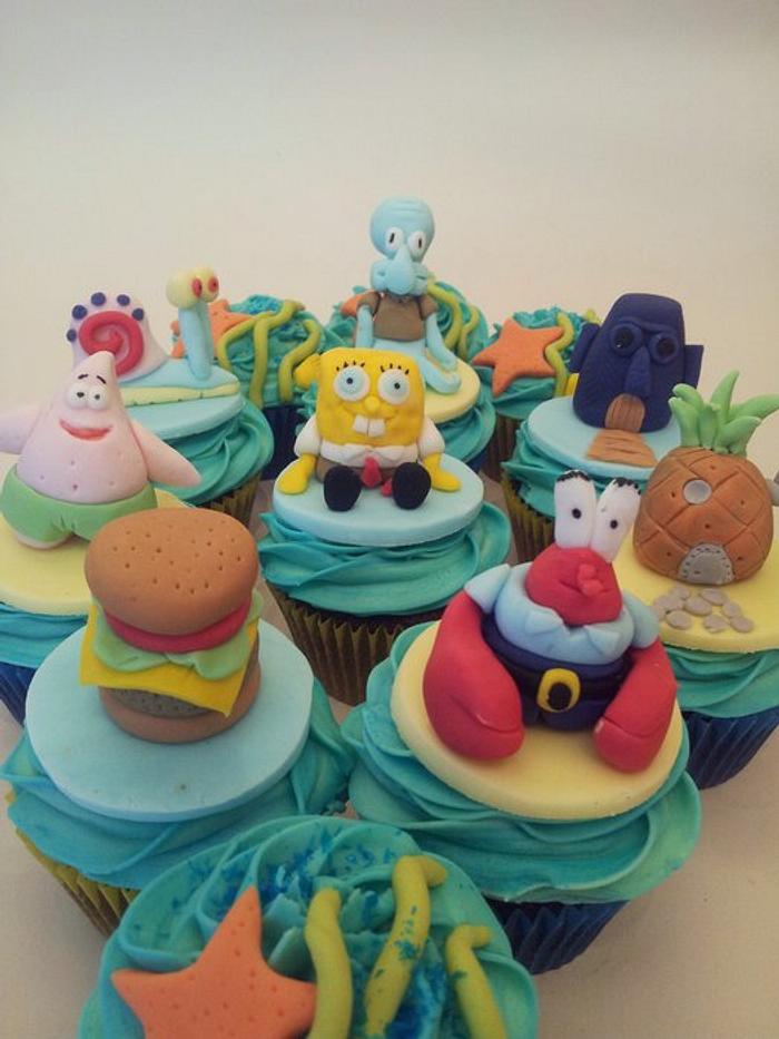 Sponge Bob Cupcakes
