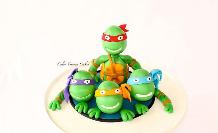 Ninja turtle cake toppers