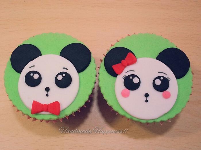 Cute little panda cupcakes!