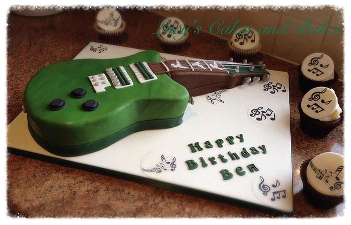 Guitar Cake - Based on birthday boy's favourite guitar