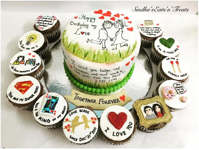 Love proposal cake 
