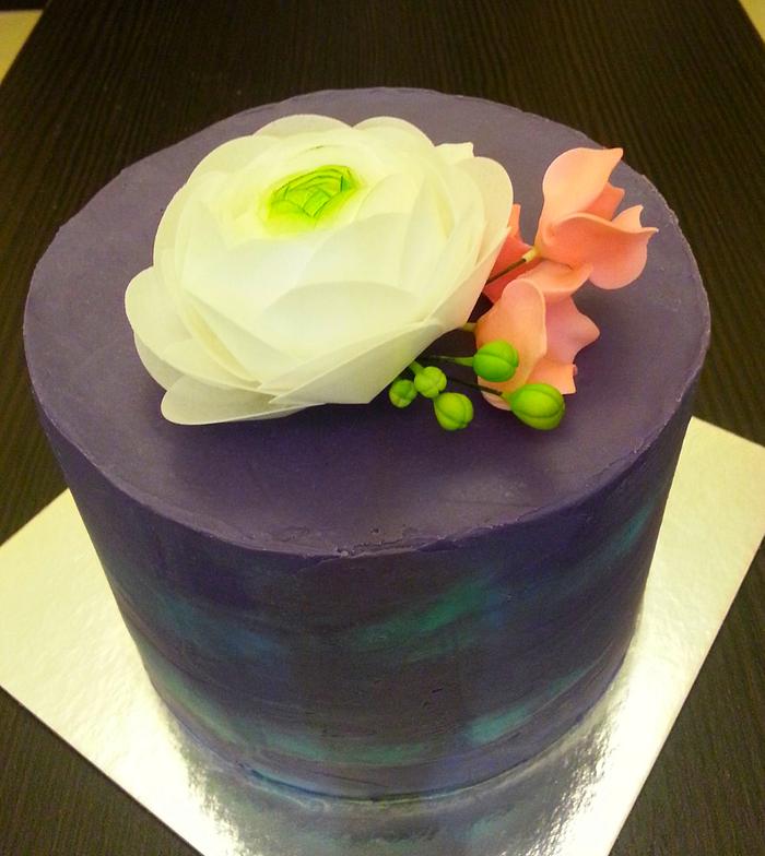 Simple purple cake for Alex