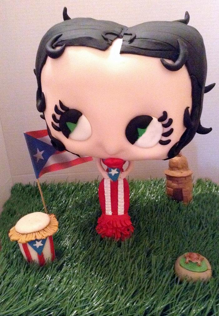 Puerto Rican Gravity Defying Betty Boop Cake
