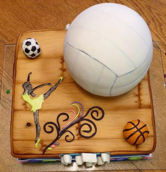 Sport and dance cake.