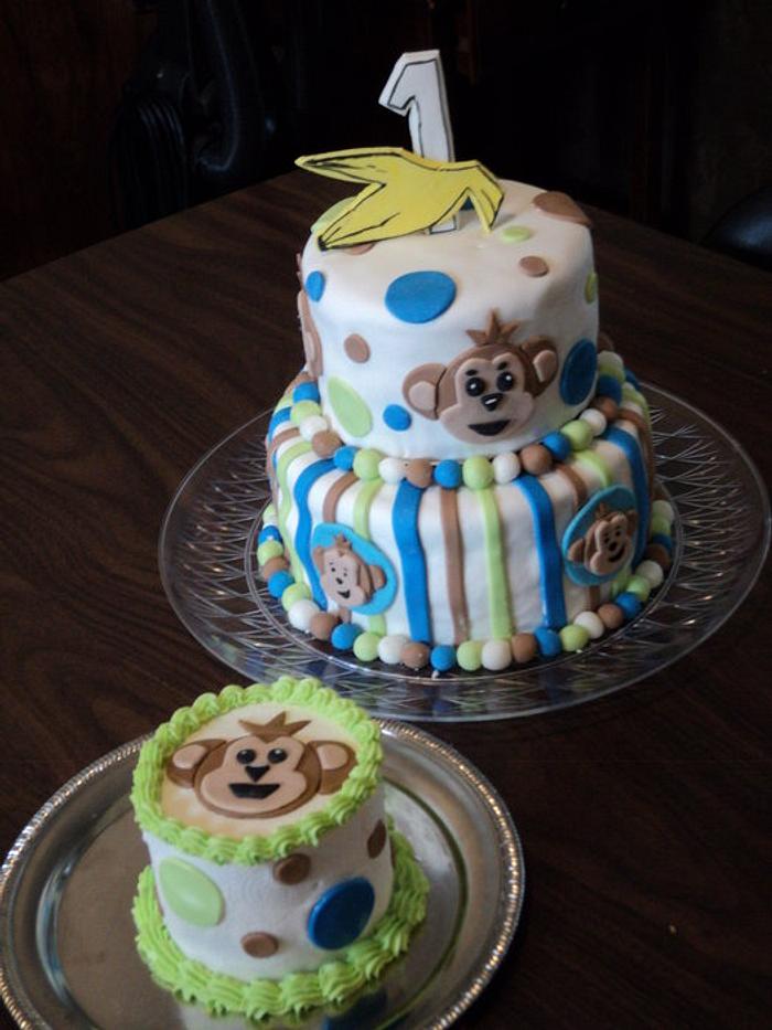 Monkey cake and smash cake