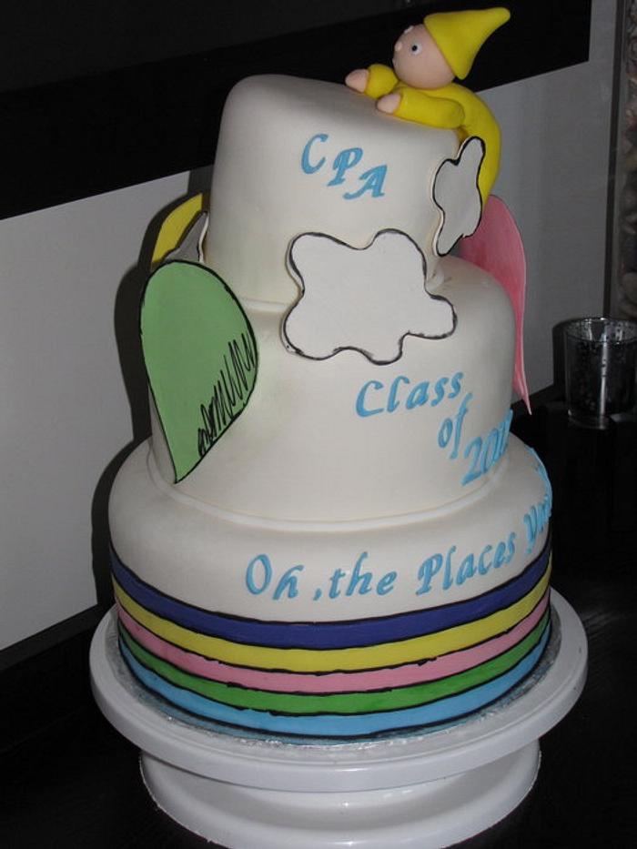 Oh the Places You'll Go Graduation cake