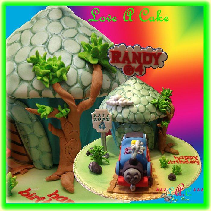 Thomas-themed Birthday Giant Cupcake